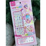 Eva & Rose My Little Pony Gökkuşağı Unicorn Trend Çocuk Tırnağı Taşlı Takma Tırnak Sticker Törpü Seti