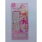 Eva & Rose Unicorn Elsa Sofia Rapunzel Anime Barbie Çocuk Tırnağı Taşlı Takma Tırnak Sticker Törpü Seti