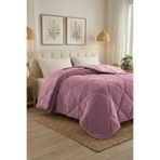 EVA Tek Kişilik Mürdüm Renkli Wellsoft Yorgan Çift Taraflı (155x215 cm)