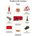 Eva Trafik ve Ilk Yardım Seti - Muayene Uyumlu 1 kg Araç Yangın Tüpü - 2 Adet Reflektör - Bronze Pack