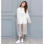Eva Trend Unisex Siyah Yağmurlık Beyaz Standart