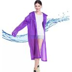 Eva Trend Unisex Siyah Yağmurlık Mor Standart