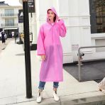 Eva Trend Unisex Siyah Yağmurlık Pembe Standart