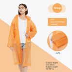 Eva Trend Unisex Siyah Yağmurlık Turuncu Standart
