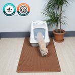 Eva Türkiye 60X110 cm Kedi Tuvaleti Önü Paspası Kedi Kumu Paspası - Açık Kahve