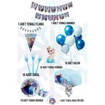 Evabrite Frozen Elsa Temalı 16 Kişilik Set - Doğum Günü Parti Seti Malzemeleri