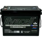 Evacell 12.8V (12 Volt) 230 Ah Amper LiFePO4 Lityum Demir Fosfat 2944 Wh Akü Bluetooth IP65 Marin Karavan Akü