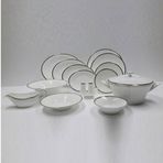Evaliza Coupe Paisley Platin 60 Parça 12 Kişilik Yemek Takımı