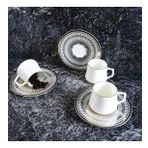 Evaliza Crown Platin 6 Kişilik Kahve Fincan Takımı 80 Ml 44199