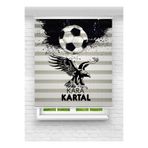 evana home Kara Kartal Desenli Zebra Perde – Futbol Tutkusunu Odanıza Taşıyın