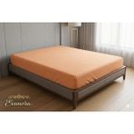 Evanora Home Textile Home Nova %100 Pamuklu Penye Lastikli Çarşaf - Yumuşak Doku - Turuncu - 180x200
