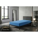 Evanora Home Textile TEK KİŞİLİK %100 Pamuklu Penye Lastikli Çarşaf - Yumuşak Doku - Mavi - 100x200