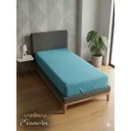 Evanora Home Textile TEK KİŞİLİK %100 Pamuklu Penye Lastikli Çarşaf - Yumuşak Doku - Turkuaz - 100x200