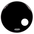 Evans BD24RB 24 EQ3 Resonant Siyah Kick Ön Delikli Tek Kat Davul Derisi