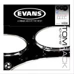 Evans Etp-Onx2-R Onyx 10, 12, 16 İnç Siyah Bateri Tom Derisi Seti (Rock Kit) | Siyah Kumlu Bitiş, Çift Katmanlı Yapı, Karanlık Ve Derin Ton