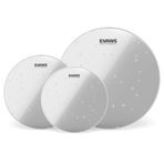 Evans Hidrolik Tambur Kafaları - ETP-HYDGL-S - 3 Parça Tompack - İstenmeyen Tonları Bastırır - Rock, Metal ve Funk için İdeal - Cam (Şeffaf), Standart (12", 13", 16")