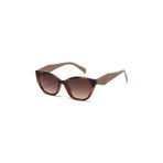 Evara Kahverengi Retro Kedi Gözü Kemik Çerçeve Kalın Sap Unisex UV400 Vintage Retro Güneş Gözlüğü