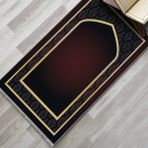 Evaşk Namazlık Dokuma Halı Kaymaz Muslumana Seccade - 80 x 135 cm - Gri