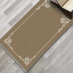 Evaşk Namazlık Dokuma Halı Kaymaz Muslumana Seccade - 80 x 135 cm - Sütlü Kahverengi