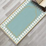Evaşk Namazlık Dokuma Halı Kaymaz Muslumana Seccade - 80 x 135 cm - Turkuaz