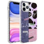 Evastore Apple iPhone 11 Pro Airbag Kenarlı Renkli Desenli Silikon Elegans Kapak Kılıf