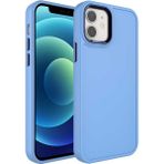 Evastore Apple iPhone 12 Metal Çerçeve ve Buton Tasarımlı Sert Botox Kapak Kılıf