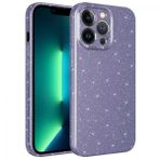 Evastore Apple iPhone 13 Pro Kamera Korumalı Simli Lüks Zore Koton Kapak Kılıf