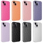 Evastore Apple iPhone 14 Kamera Korumalı Simli Lüks Zore Koton Kapak Kılıf