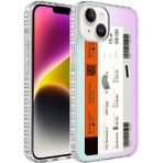 Evastore Apple iPhone 14 Plus Airbag Kenarlı Renkli Desenli Silikon Zore Elegans Kapak Kılıf
