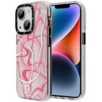 Evastore Apple iPhone 14 Plus Magsafe Şarj Özellikli Youngkit Water-Ink Serisi Kırmızı Kapak Kılıf