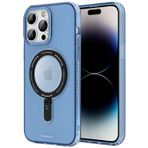 Evastore Apple iPhone 14 Pro Magsafe Şarj Özellikli Youngkit Rock Serisi Mavi Kapak Kılıf