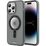 Evastore Apple iPhone 14 Pro Magsafe Şarj Özellikli Youngkit Rock Serisi Siyah Kapak Kılıf