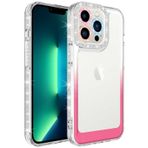 Evastore Apple iPhone 14 Pro Simli ve Renk Geçiş Tasarımlı Lens Korumalı Park Kapak Kılıf