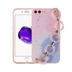 Evastore Apple iPhone 8 Plus Simli Desenli El Askılı Tutacaklı Elsa Silikon Kapak Kılıf