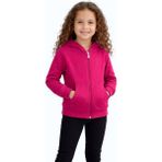 Evavi Çocuk Kapüşonlu Fermuarlı Cepli Pembe Sweatshirt Ceket - 3 - 4 Yaş
