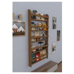 evbiziz Açık Ceviz Ahşap 5li Çocuk Odası Montessori Kitaplık Mobilya Raf Duvar Rafı 145cm_72cm_8,5cm