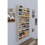 evbiziz Doğal Ahşap 5 Li Çocuk Odası Montessori Kitaplık Mobilya Raf Duvar Rafı 145cm_72cm_8,5cm