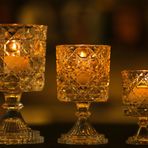 Evci Home Özel Tasarım Kesme Kristal 3'lü Mumluk