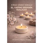 Evcikuş Kiraz Çiçeği Kokulu El Yapımı Seramik Mumluk Mum – Minimum 4 Adet Sipariş