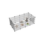 Evcil Küçük Hayvan Kedi Köpek Kuş Evi Kafesi Oyun Parkı Portatif Taşınabilir Metal Tel 12 Panel