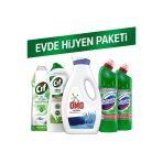 Evde Temizlik Paketi Krem Amonyak750 Ml+Domestos 750Ml+D2+ Jel 750 Ml+Omo Sıvı Active 1690Ml