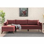 Evdebiz Bella Soft Köşe Bordo Sol Koltuk