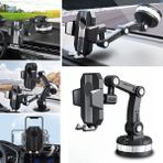 EvdeGerek Jel Vantuzlu Cama Takılabilen Güçlü 360 Derece Dönebilen Ayarlanabilir Araç Içi Vantuzlu Telefon Tutucu (5399)