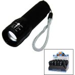 EvdeGerek LED Gold Orıon Hıghlıghtıng Aluminum Flashlight Pilli Zoomlu El Feneri Metal Kasa (5399)