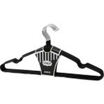 EvdeGerek Siyah 10PCS Silikon Kaplamalı Metal Elbise Askısı (5399) - yok
