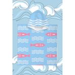 Evdek Fish Band Çocuk Panço Plaj Havlusu - 2 - 4 Yaş - Renkli