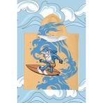 Evdek King Of Surfing Çocuk Panço Plaj Havlusu - 4 - 6 Yaş - Renkli
