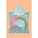 Evdek Rainbow Mermaid Çocuk Panço Plaj Havlusu - Renkli - 4 - 6 Yaş