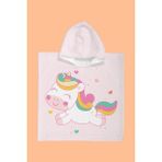 Evdek Rainbow Unicorn Çocuk Panço Plaj Havlusu - Renkli - 7 - 10 Yaş