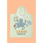 Evdek Summer Octopus Çocuk Panço Plaj Havlusu - Renkli - 4 - 6 Yaş